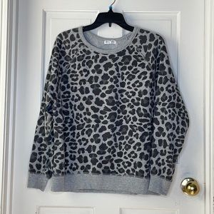 Gray Cheetah Print Sweatshirt